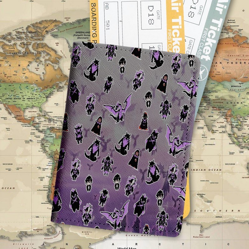 Blue Shadow Army Pattern Solo Leveling Passport Cover
