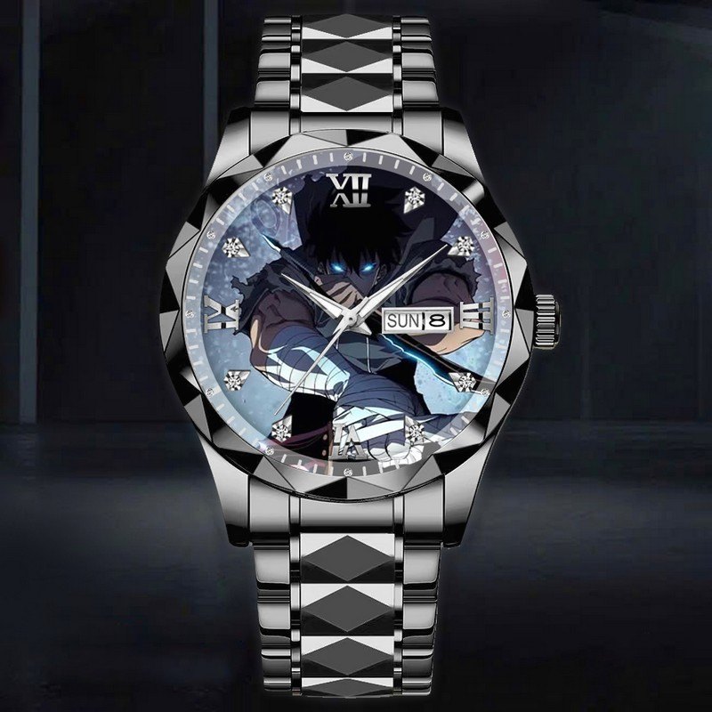 Shadow Monarch Gate Solo Leveling Stainless Steel Watch